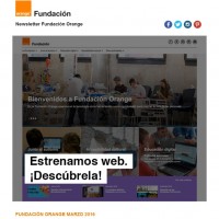 portada newsletter de Fundación Orange de marzo 2016 nueva web