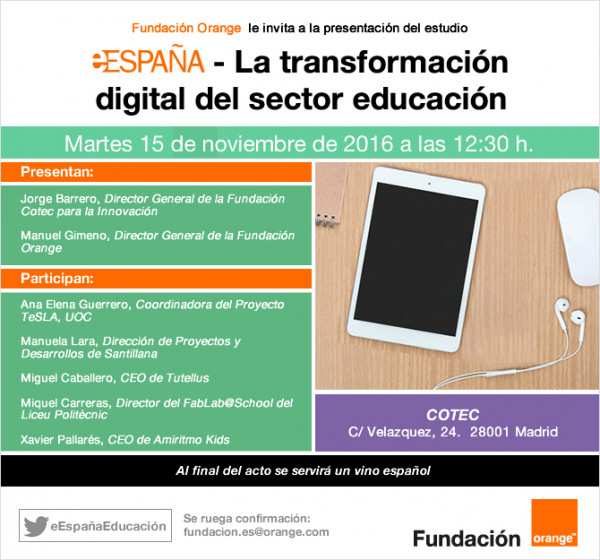 Invitación acto de presentación eEspaña Educación