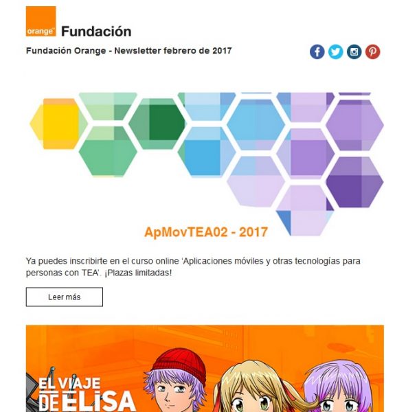 Newsletter febrero 2017 - Fundación Orange